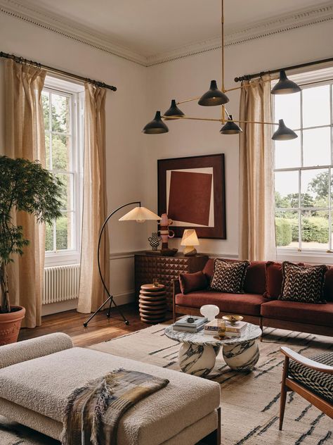 Columns in living room