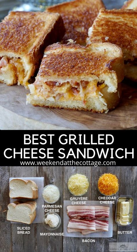 The Best Grilled Cheese Recipes, Grilled Cheese And Bacon, Dairy Free Grilled Cheese, Bacon Grilled Cheese Recipes, Grilled Cheese With Bacon, Einstein Riddle, Best Grilled Cheese Sandwich, Girls Luncheon, Bacon Grilled Cheese Sandwich