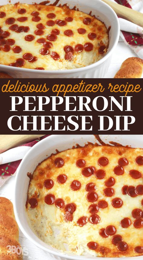 cheesy pepperoni warm dip recipe 4 Warm Cheese Dips On A Sheet Pan, Cold Party Dips Appetizers, Pepperoni Cheese Dip, Warm Dip Recipes, Pepperoni Dip, Pizza Dip Recipes, Pepperoni And Cheese, Hot Dips, Dip Mixes