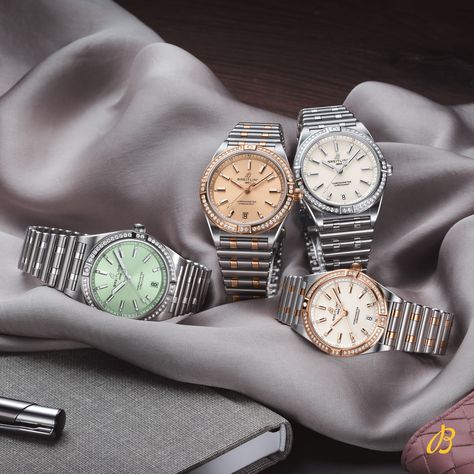 Stylish yet elegant, the modern-retro inspired Chronomat Automatic 32 and 36 are sporty and chic watches for any occasion. Learn more here: https://www.albertsjewelers.com/breitling#!_breitling/en/new-watches Classy Womens Watches, Trendy Watches Women Fashion, Minimalist Watch Women, Elegant Watches Women, Cartier Watches Women, Watches Women Simple, Pretty Watches, Womens Designer Watches, Rolex Watches Women