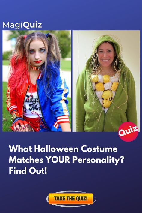 What Halloween Costume Matches YOUR Personality? Find Out!, Halloween fast approaches. Do you know what kind of costume you’ll be wearing this year? Yeah, we didn’t think so — otherwise, why would you be taking this quiz? Never fear — we’ll point you in the right direction! Making the costume happen, however, is entirely up to you. TAKE THE QUIZ! Fast Halloween Costumes, Halloween Costumes One Person, One Person Halloween Costumes, What To Do On Halloween, Halloween Quizzes, Halloween Quiz, What Is Halloween, Hallowen Costume, Matching Costumes