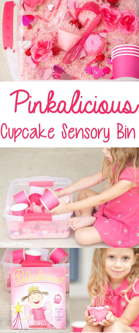 Pinkalicious Cupcake Sensory Bin Pinkalicious Activities, Bookworm Gardens, Pinkalicious Birthday Party, Pinkalicious Party, Valentines Theme, Head Teacher, Birthday Presents For Men, Crafts For Preschoolers, Toddler Sensory