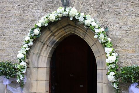 Flower Design Events: Elegant White Blooms For Sonya & David's Beautiful Wedding at St Mary & St Michael in Garstang Free Standing Wedding Arch, Arum Lilies, Bristol Wedding, Wedding Arch Flowers, Venue Decorations, Church Flowers, Greek Wedding, Greece Wedding, Sweet Peas