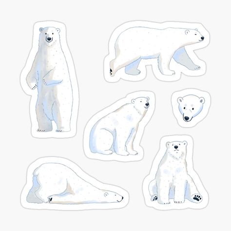 Get my art printed on awesome products. Support me at Redbubble #RBandME: https://www.redbubble.com/i/sticker/Polar-bear-illustration-pack-by-Yaragold/159708846.EJUG5?asc=u Polar Bears Drawing, Bears Drawing, Polar Bear Drawing, Polar Bear Illustration, Cute Polar Bear, Bear Illustration, Winter Animals, Different Dogs, Sticker Cute