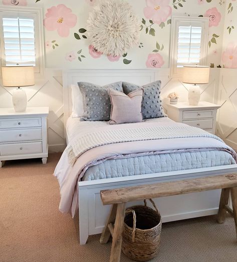 Farmhouse Teenage Girl Bedroom, Bedroom Inspirations Teenage Girl, Girls Bedroom Canopy, Bedroom Inspirations Teenage, White Metal Bed Frame, Time Change, Girl Beds, Dream Rooms