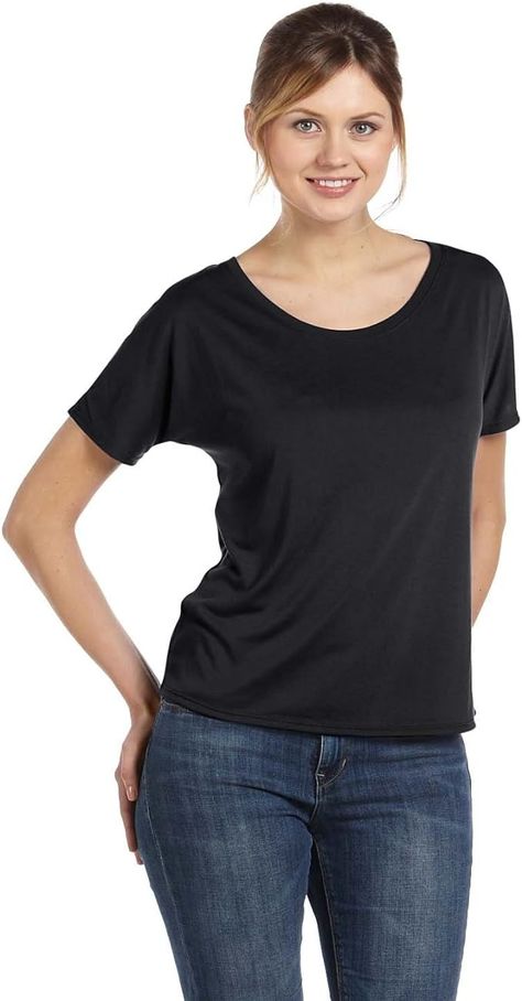 Amazon.com: Bella + Canvas Ladies' Slouchy T-Shirt L MINT : Clothing, Shoes & Jewelry Slouchy Tee, Simple T Shirt, Simple Tshirt, School Fits, Active Women, Shoes Jewelry, Bella Canvas, Open Shoulder Tops, Shoe Jewelry