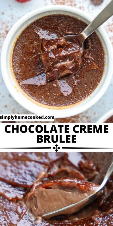 Dark Chocolate Creme Brulee, Chocolate Cream Brulee Recipe, Chocolate Cream Brulee, Dairy Free Creme Brulee Recipe, Raspberry Creme Brulee Recipe, Peppermint Creme Brulee, Nutella Creme Brulee, Creme Brulee For A Crowd, Crème Brûlée Flavors