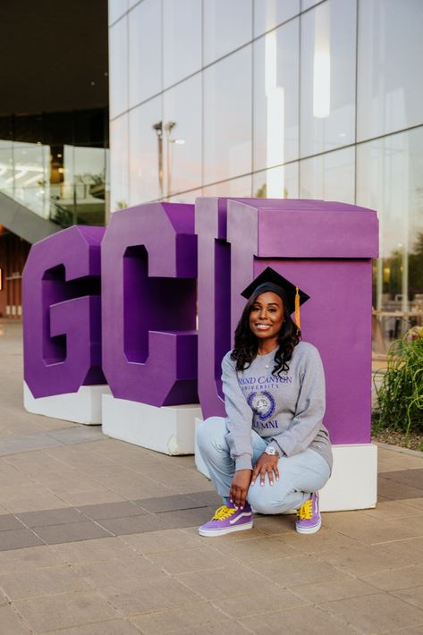 GCU Senior Photos Gcu Senior Pictures, Gcu Graduation Pictures, Grand Canyon University Graduation, Bentley Photography, Psalm 118 8, Grad Portraits, College Goals, College Grad Photos, Grand Canyon University