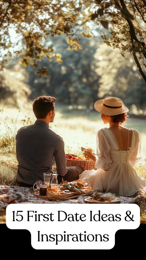 A couple enjoying a romantic picnic in a scenic park, symbolizing a perfect first date idea. Ideal First Date Ideas, First Date Ideas For New Couples, Ideal Date Ideas, Ideal First Date, Unique Dates, Unusual Date, Romantic Settings, First Date Ideas, Dates Ideas