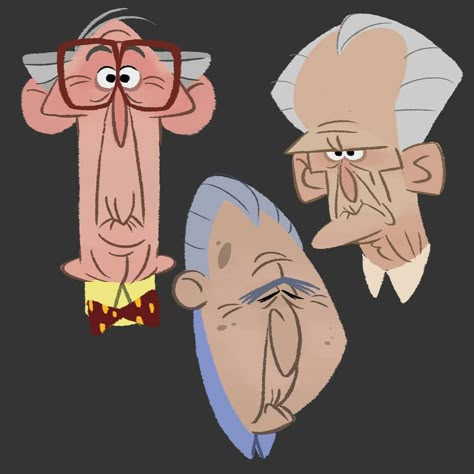 Old Farmer Character Design, Old People Cartoon Drawing, Cartoon Old People, Evil Old Man Character Design, Old Man Character Design Concept Art, Old Man Design, Crazy Old Man Character Design, Old Man Illustration Character Design, Old Man Animation