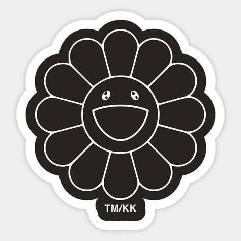 Smiling Flower, Cool Doodles, Ipad Kids, Album Art Design, Mask Black, Easy Doodles Drawings, Black Stickers, Simple Doodles, Doodle Drawings