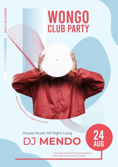 Duotone Waves Wongo Club Party Poster Brand Kit, Party Poster, Club Parties, Home Poster, Used Tools, Club Party, House Music, Poster Template, Business Branding