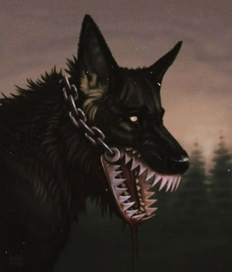 Horror Animals, Art Scary, Creepy Animals, Werewolf Aesthetic, Horror Vintage, Scary Dogs, Scary Animals, Výtvarné Reference, Arte 8 Bits