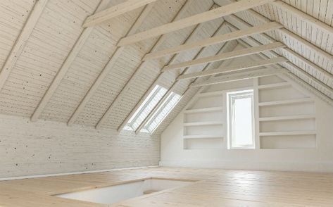 Attic Conversions, Attic Makeover, Attic Renovation Ideas, Attic Bedroom Designs, Bedroom Addition, Attic House, Attic Loft, Attic Flooring, Attic Conversion