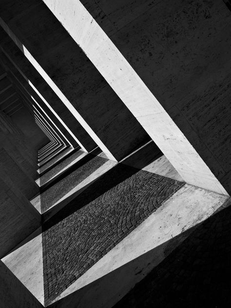 © Gianni Galassi Shadow Architecture, Light And Shadow Photography, Shadow Shadow, Perspective Photography, Shadow Photography, Interior Sketch, Black And White Photograph, Brutalist Architecture, Arte Sketchbook