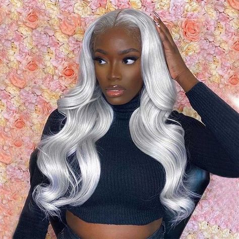 Yellow Lace Front Wig, T Part Lace Wig, Wavy Wedding Hair, Brazilian Hair Bundles, Bright Hair Colors, Silver Grey Hair, Brazilian Hair Weave, Human Virgin Hair, Body Wave Wig