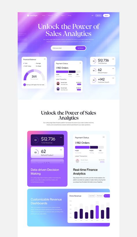 Saas Website Homepage :: Behance Saas Product Landing Page, Saas Website Design Landing Pages, Website Design Purple, Purple Website Design, Saas Website Design, Purple Website, Bento Design, Saas Website, Finance Website