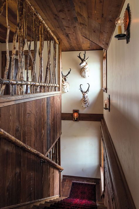 Bunkhouse Style - Mountain Living Whipstaff Manor, Rustic Ranch Home, Ranch Inspiration, Western Cabin, Hall Storage, River Rock Fireplaces, Adirondack Style, Ski Cabin, Saltillo Tile