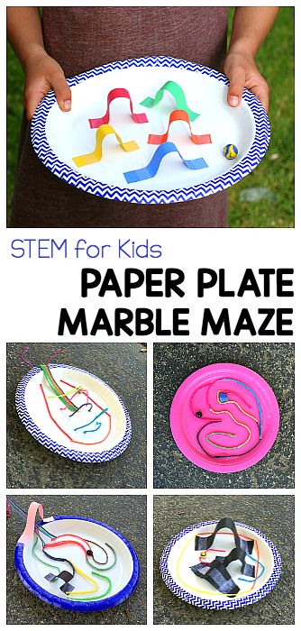 STEM Challenge for Kids: Create a pinball like marble maze game using paper plates and other basic craft materials. Fun design and building challenge! ~ BuggyandBuddy.com Building Challenge, Steam Ideas, Marble Maze, Engineering Activities, Stem Challenge, Maze Game, Stem For Kids, Stem Challenges, Paper Plate Crafts