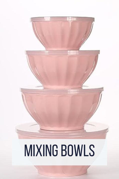 JCXivan Mixing Bowls with Lids Set,4 Piece Large Plastic Nesting Mixing Bowls,Includes 4 Microwave safe Mixing Bowl and An Egg Whisk for Kitchen Prepping,Baking,Cooking Food, Pink. (paid link) Mixing Bowls With Lids, Bowls With Lids, Egg Whisk, Cooking Food, Mixing Bowls, An Egg, Mixing Bowl, No Cook Meals, Egg