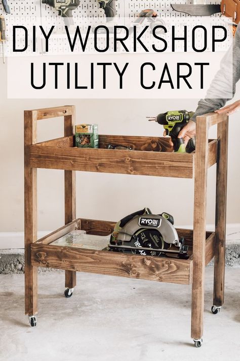 Wood Carts On Wheels, Pallet Cart With Wheels, Wooden Cart Design, Diy Shop Stool On Wheels, Diy Wooden Cart On Wheels, Diy Dolly Cart, Diy Utility Cart, Diy Cart With Wheels, Diy Craft Cart