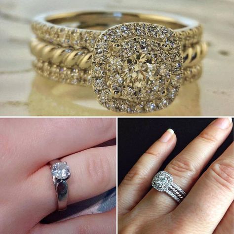 Before and after custom upgrade engagement ring, wedding band and anniversary band!! Featured styles: Simon G. MR 2944 and MR 1908-A #SimonG #engagementring #weddingband #anniversaryband #whitegold #diamond #BobThompsonJewellers #customdesign #beforeandafter Wedding Ring Upgrade Before And After, Wedding Ring Upgrade, Non Traditional Wedding Ring, Ring Upgrade, Simple Beach Wedding, Weddings By Color, Wedding Dress Trends, Band Engagement Ring, Anniversary Bands