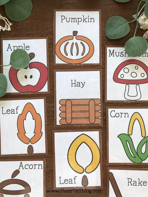 Abc Fall Activities Preschool, Fall Playdough Mats Free, Pumpkin Playdough Mats Free, Leaf Playdough Mats, Fall Playdough Mats Free Printables, Fall Play Doh Mats, Apple Playdough Mats, Pumpkin Playdough Mats, Thanksgiving Playdough Mats