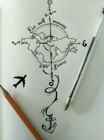 55+ Ideas For Travel Tattoo Compass Life #55+ #Ideas #For #Travel #Tattoo #Compass #Life Notesbog Design, Kunst Tattoos, Cat Tattoos, Geniale Tattoos, صفحات التلوين, Tiny Tattoo, A Compass, Diy Tattoo, Best Sleeve Tattoos