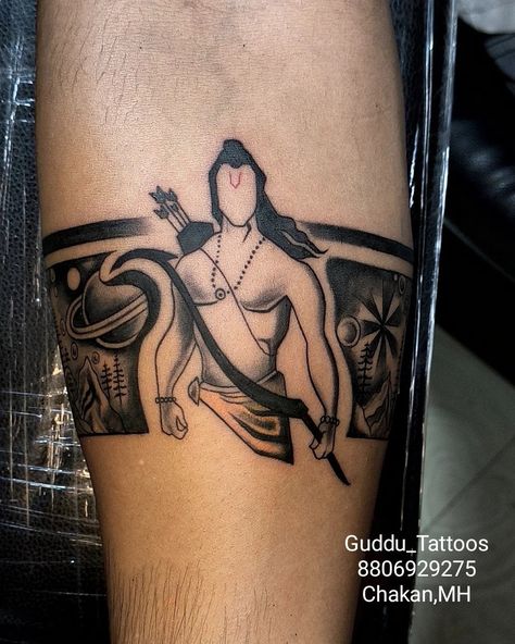 Shree Ram Tattoo design Shree Ram Band Tattoo, Shree Ram Tattoo For Men, Ram Tattoo For Men, Ram Tattoos, Shree Ram Tattoo Design, Shree Ram Tattoo, Ram Tattoo Design, Joker Face Tattoo, Fingerprint Tattoos