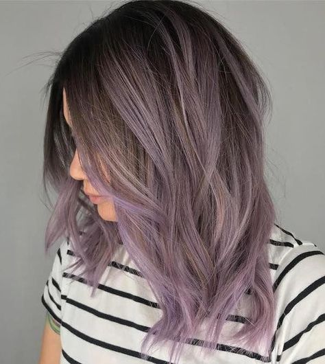 Smokey Lavender, Lavender Hair Colors, Kadeřnické Trendy, Brown Ombre Hair, Lilac Hair, Lavender Hair, Short Hair Balayage, Festival Hair, Ombre Hair Color