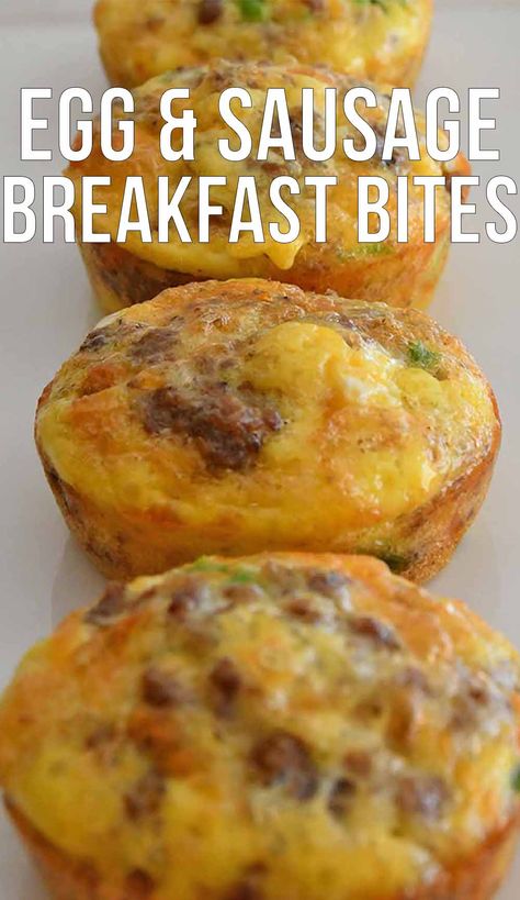 Breakfast Casserole Muffins, Sausage Breakfast Muffins, Breakfast Cups Recipe, Mini Breakfast, Breakfast Casserole Easy, Breakfast Bites, Breakfast Casserole Sausage, Egg Muffins, Sausage And Egg