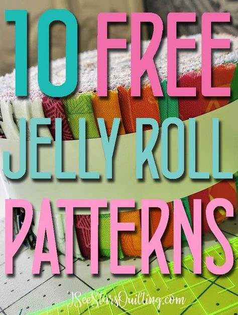 10 Free Jelly Roll Patterns! ⋆ I See Stars Quilting Free Beginner Quilt Patterns Printables, Carpenter’s Square Quilt Pattern, Two Fabric Quilt Blocks, Modern Jelly Roll Quilts, Fabric Jelly Roll Projects, Beautiful Quilt Patterns, Free Quilt Patterns Using Jelly Rolls, Quilts Using Jelly Rolls Fabric Strips, Jelly Roll Fabric Projects