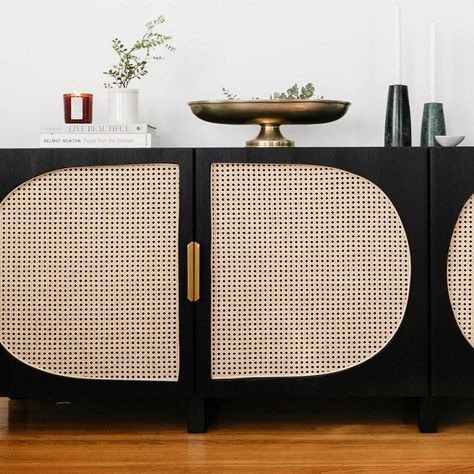 Console Ikea, Housekeeping Schedule, French Bistro Chairs, Rattan Sideboard, Diy Tv Stand, Buffet Console, Storage Console, Cane Furniture, Furniture Material