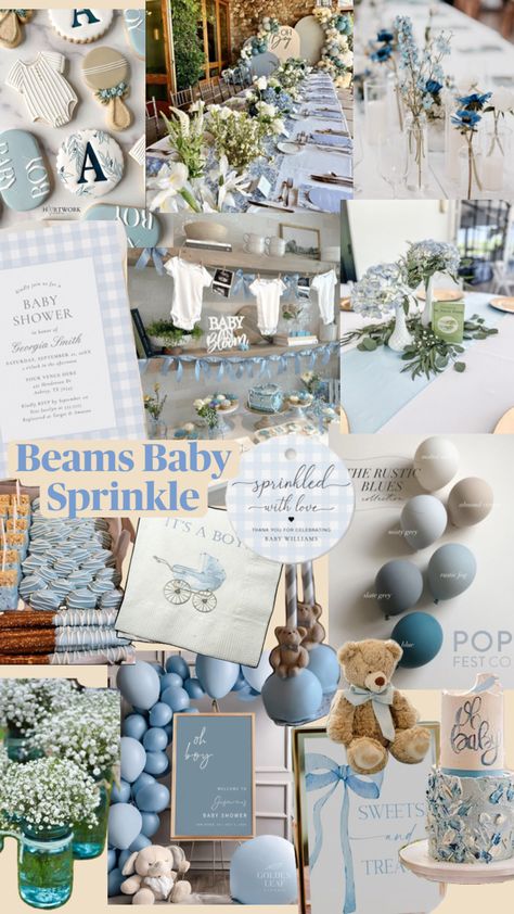 Blue Baby Shower Ideas, Flower Baby Shower Theme, Baby Shower Sweets, Baby Boy Room Nursery, Spring Baby Shower, Boy Baby Shower Themes, Baby Shower Flowers, Blue Baby Shower, Boy Baby Shower