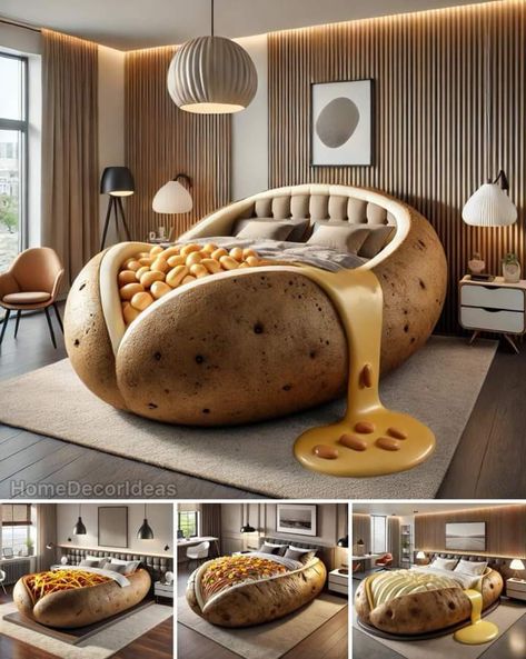 Ucsb Dorm, Strange Furniture, Weird Home Decor, Crazy Furniture, Unusual Beds, Funny Furniture, Cozy Farmhouse Bedroom, Shape Ideas, Weird Furniture