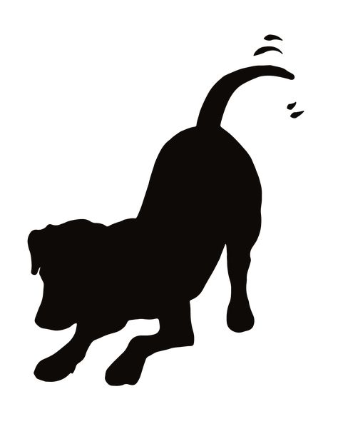 Dog Wagging Tail Drawing, Dog Silhouette Art, Wagging Tail Drawing, Dog Silloettes Tattoo, Dog Silloettes, Dog Tail Drawing, Dog Silhouette Painting, Animal Silhouette Art, Dogs Silhouette