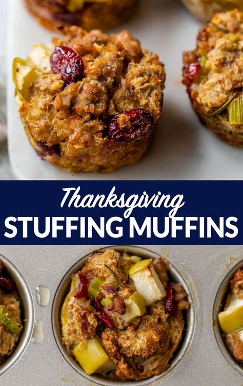 Muffin Stuffing Thanksgiving, Sausage Stuffing Muffins Mccormick, Thanksgiving Dinner Muffins, Stuffin Muffins Rachael Ray, Dressing Muffins Thanksgiving, Thanksgiving Stuffing Appetizers, Stuffing In Muffin Tins Recipe, Fruit Stuffing Recipes, Turkey Stuffing Muffins