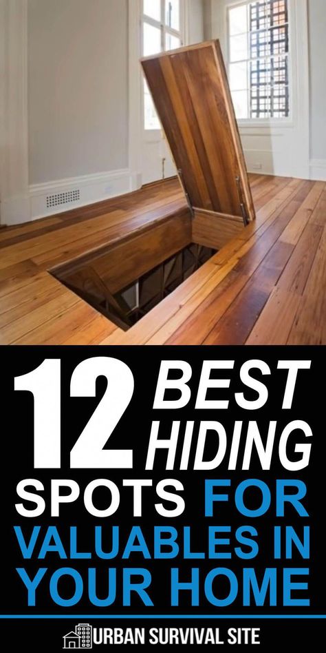 Home Hidden Storage, Home Safe Ideas, Secret Hiding Places In House, Diy Home Security Ideas, New Build Must Haves, Home Security Ideas, Hidden Rooms In Houses, Stash Spots, Secret Hiding Spots