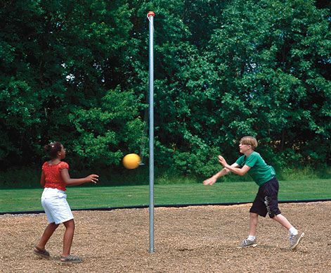 TetherBall. Tether Ball, Tetherball, Commercial Playground, Games Outdoor, Commercial Playground Equipment, Independent Play, School Playground, Day Camp, Backyard Games