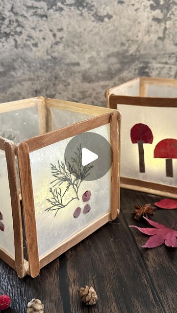 Alyssa Stokes on Instagram: "Winter Lanterns ✨  I created these simple nature lanterns using supplies I had around my house!   - 20 popsicle sticks - hot glue - watercolor (optional) - wax paper - leaves (or tissue paper) - candle wax - iron - battery candles   This project was time consuming but easy to execute. The most challenging part was assembling the sides at the end. I used a popsicle stick base and attached them there to make it more stable.  I am joining  #musingsofwinter winter 🌲 themed week  December 4th -8th.   Use the hashtag #musingsofwinter to join the fun with your own winter-themed crafts, recipes, photography, etc. And feel free to re-create what the hosts are up to! We’ll be showing some love to those who participate.   Meet the lovely hosts this time around. And keep Winter Lanterns, Tissue Paper Candles, Wax Paper Crafts, Popsicle House, Tissue Paper Lanterns, Popsicle Stick Crafts House, Lantern Craft, December 4th, Battery Candles