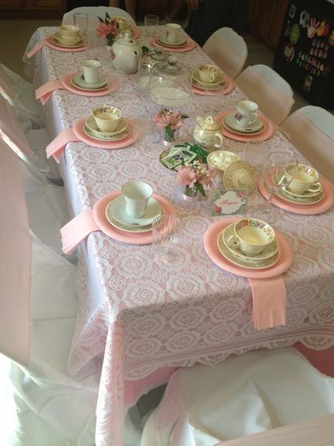 love the mix and match china! Southern Party Ideas, Tea Birthday Party Ideas, Girls Tea Party Birthday, Toddler Tea Party, Tea Party Birthday Party, Shabby Chic Tea Party, Victorian Tea Party, Kids Tea Party, Tea Party Table