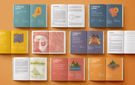 Handbook Layout projects | Photos, videos, logos, illustrations and branding on Behance Booklet Design Layout, Guidebook Design, Ebook Layout, Booklet Layout, Kids Catalogs, Book Illustration Layout, Book And Magazine Design, Desain Editorial, Graphic Design Books