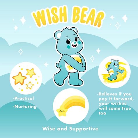 Care Bears™ on Instagram: “Wish Bear here! Wishing you a Happy Friday! ✨ Will you be watching Care Bears Unlock the Magic on @boomerangtoons and @poptv_uk this…” Instagram Keywords, Care Bears Unlock The Magic, Care Bears Birthday Party, Care Bears Cousins, Nostalgia Core, Ppg And Rrb, Bear Character, Miraculous Ladybug Movie, 80s Cartoons