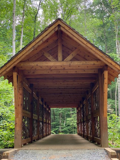 Outdoor Bridges, Deleted Scenes, Horse Trail, Wooden Bridge, House Modern, Covered Bridge, Bridge Design, Post And Beam, Unique Houses