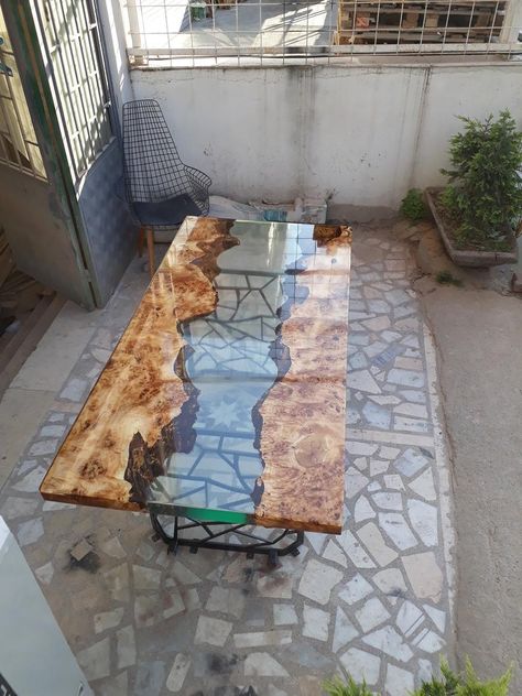 Diy Resin Table, Wood Resin Table, Epoxy Table Top, Wood Table Design, Wood Furniture Design, Epoxy Resin Table, Epoxy Table, Resin Furniture, Clear Epoxy