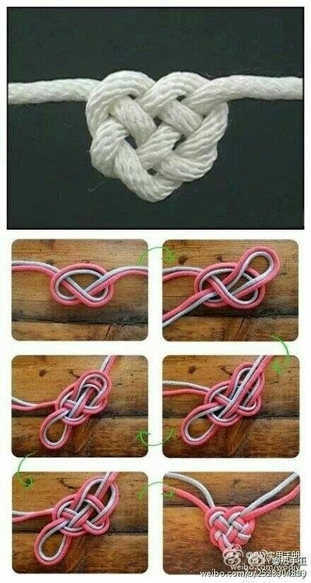 Diy Rope Design, Hadiah Diy, Pola Macrame, Desain Quilling, Tie A Knot, Rope Diy, Macrame Knots Pattern, Knots Diy, Knots Tutorial