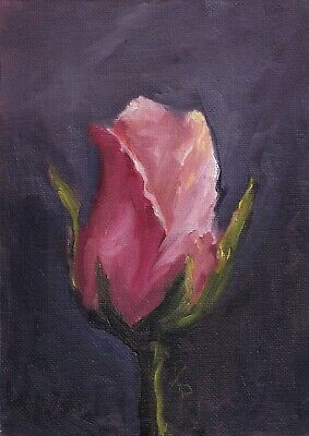 ACEO ATC Art Print Flowers Floral “Genesis” Rose Rosebud Art Trading Card Signed | eBay Single Flower Painting, Cool Things To Paint, Pinturas Aesthetic, Genesis Art, Rose Paintings, Abstract Roses, Art Trading Cards, Frog Drawing, Oil Pastel Drawings