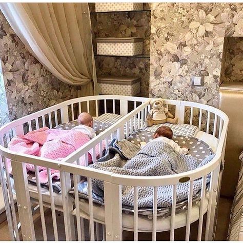 Twin Baby Rooms, Baby Twins, Girl Nursery Room, Twins Room, Nursery Baby Room, Baby Bedroom, Baby Boy Rooms, Trendy Baby