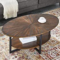 Check this out! Wood Oval Coffee Table, Oval Wood Coffee Table, Cocktail Tables Living Room, Table Minimalist, Modern Tables, Table Industrial, Oval Coffee Table, Industrial Living, Industrial Coffee Table