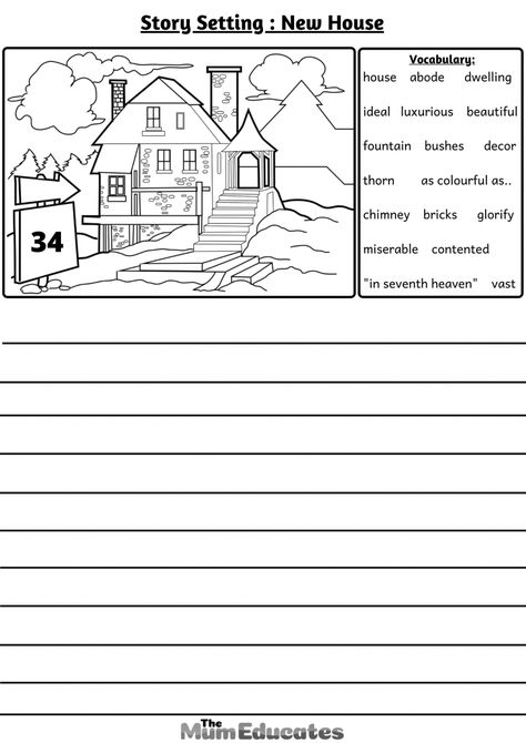 Free 15+ Story Settings Description Writing Frames - The Mum Educates Picture Story Writing, Descriptive Writing Activities, Description Writing, Written Expression, Creative Writing For Kids, Creative Writing Worksheets, Reflective Essay, Story Settings, English Ideas